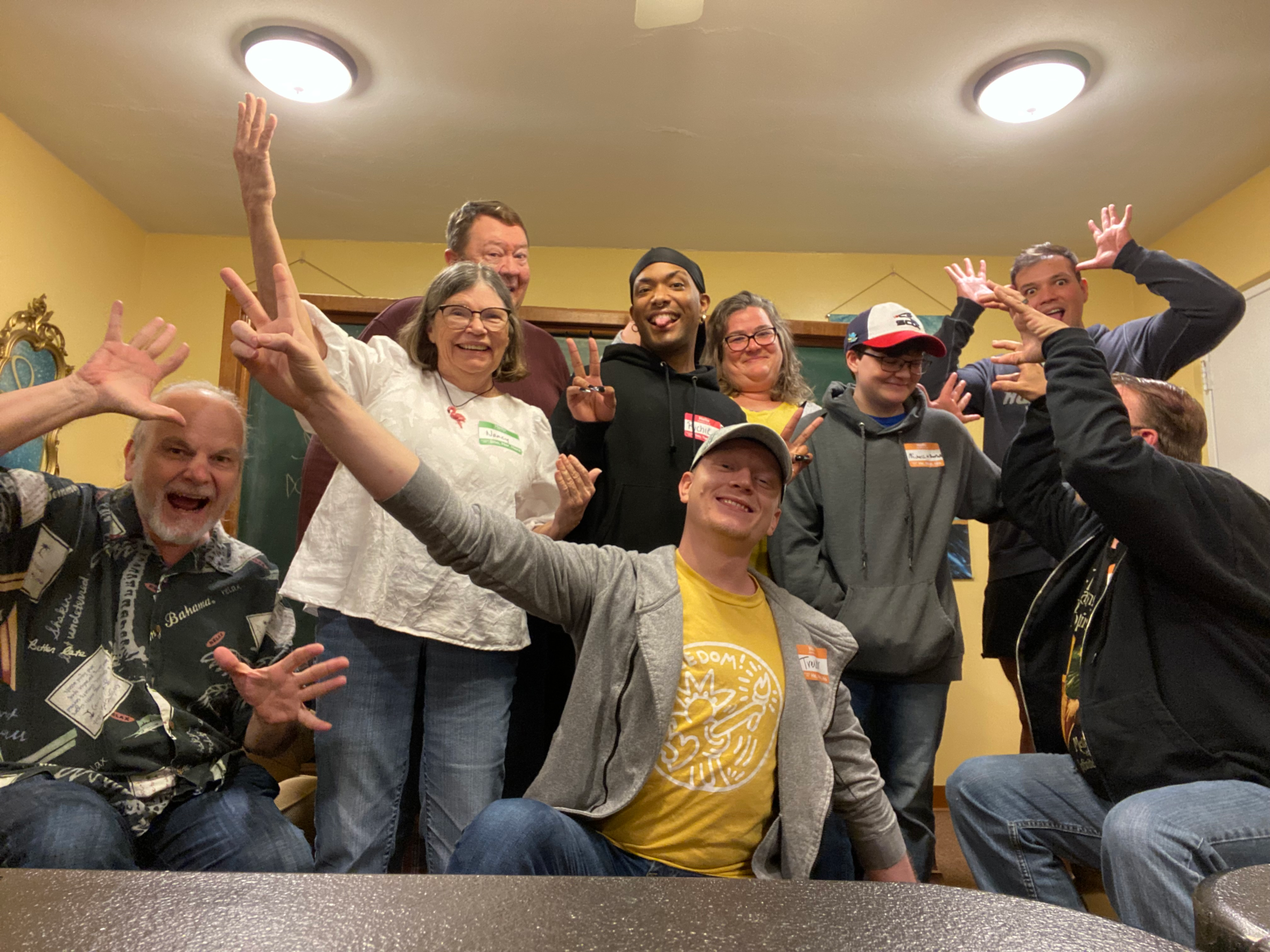 PFLAG Tampa community members spending time together after a support meeting