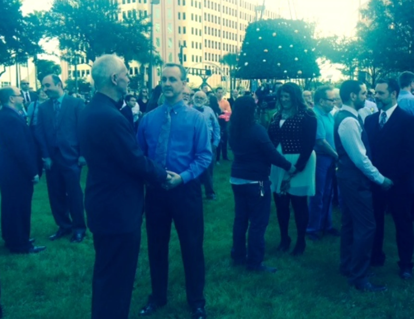 Marriage equality celebration at Joe Chillura Courthouse Square in Tampa