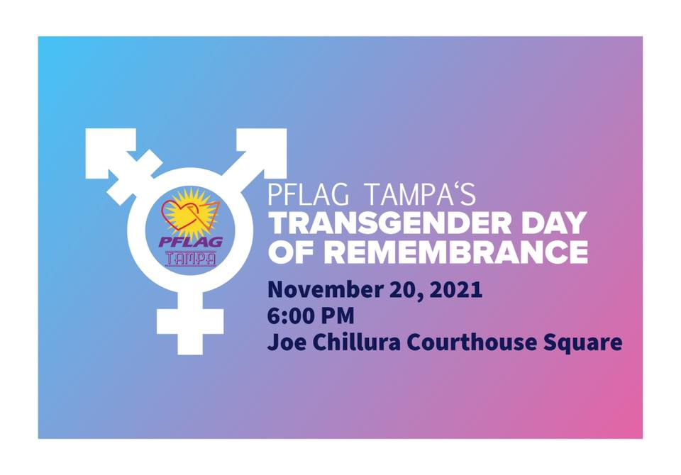 PFLAG Tampa Transgender Day of Remembrance flyer